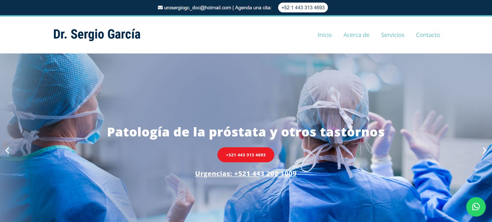 Sitio web de Dr. Sergio García Cruz – Urólogo