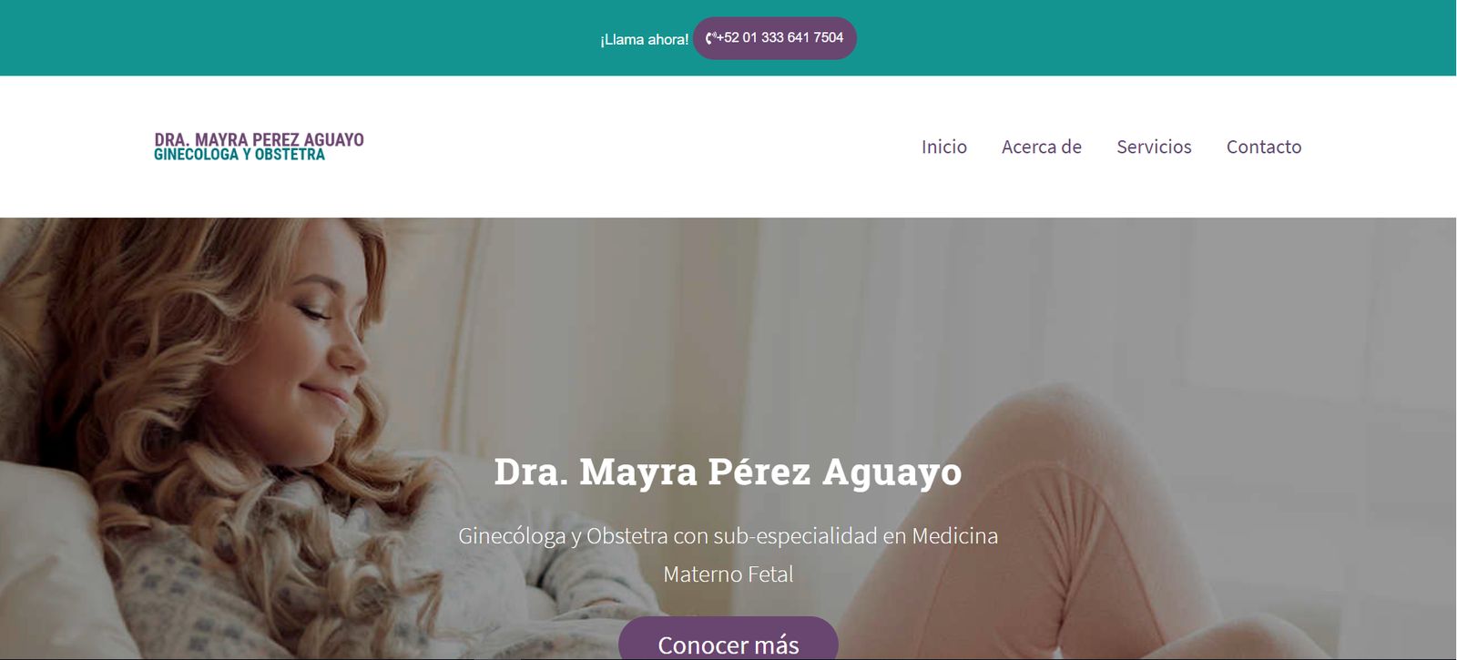 Sitio web de Dra. Mayra Pérez Aguayo – Ginecóloga