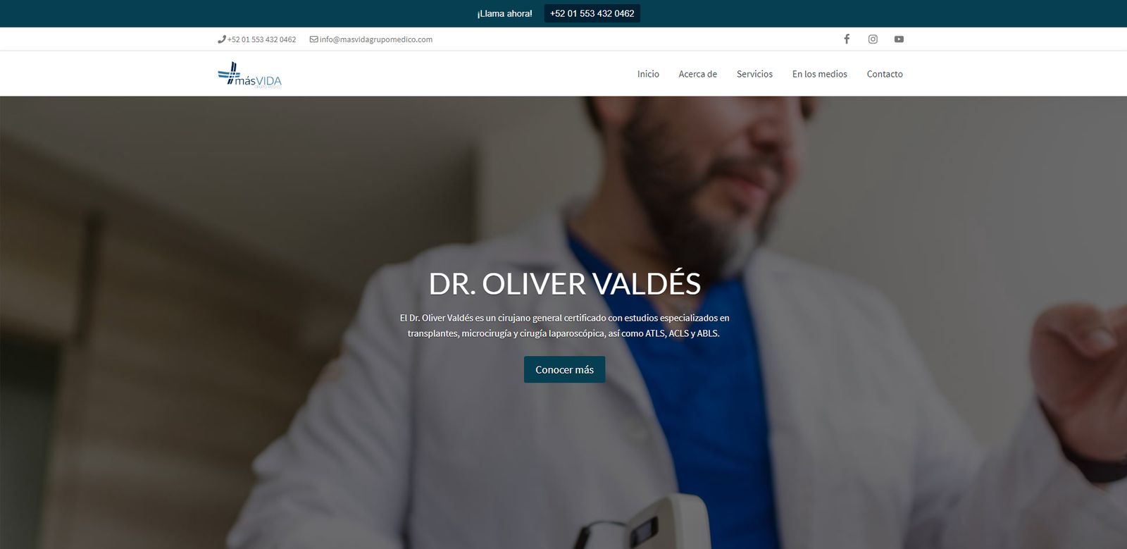 Sitio web de Dr. Oliver Valdés – Cirujano General