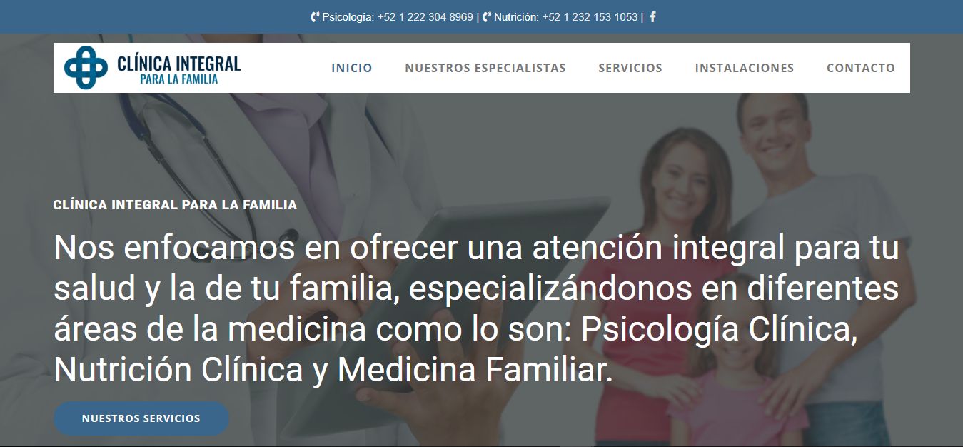 Sitio web de Clínica Integral para la Familia
