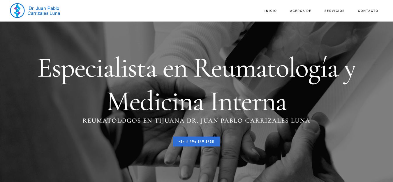 Sitio web de Dr. Juan Pablo Carrizales Luna – Reumatólogo y Médico Internista