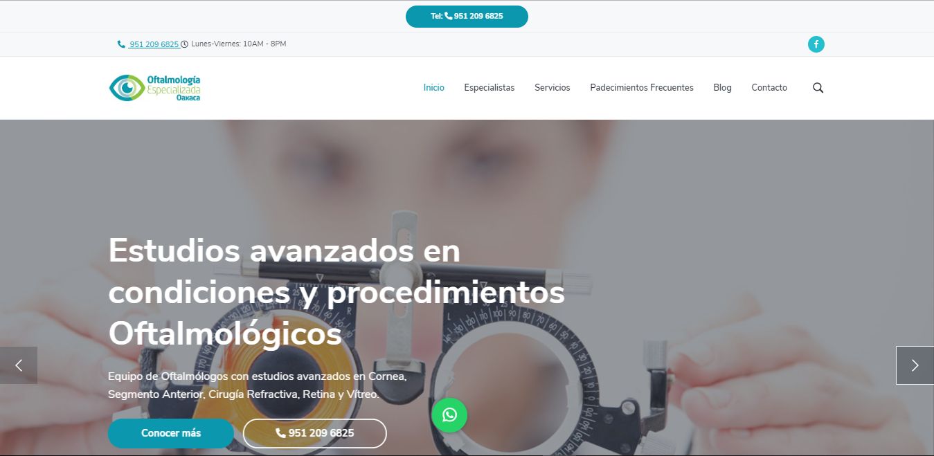 Sitio web de Oftalmólogos en Oaxaca – Oftalmología Especializada Oaxaca