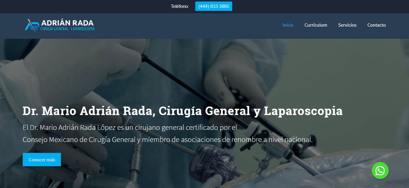 Sitio web de Cirujano General – Dr. Mario Adrián Rada López