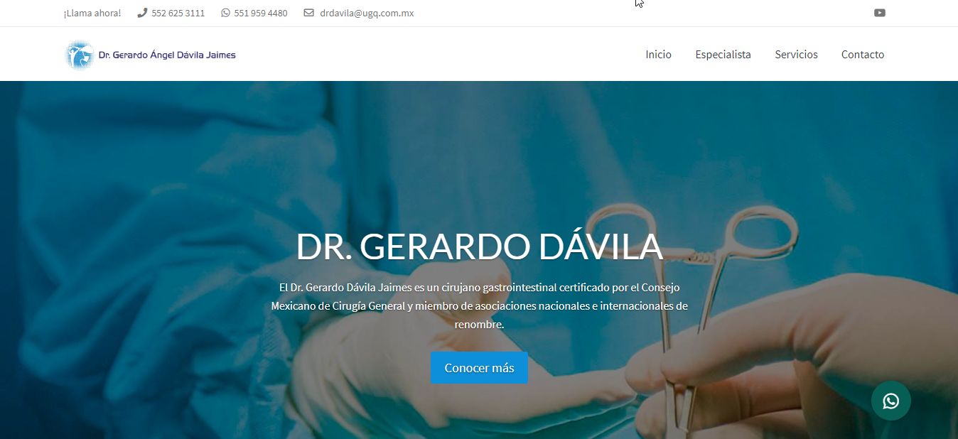 Sitio web de Dr. Gerardo Dávila – Cirujano General