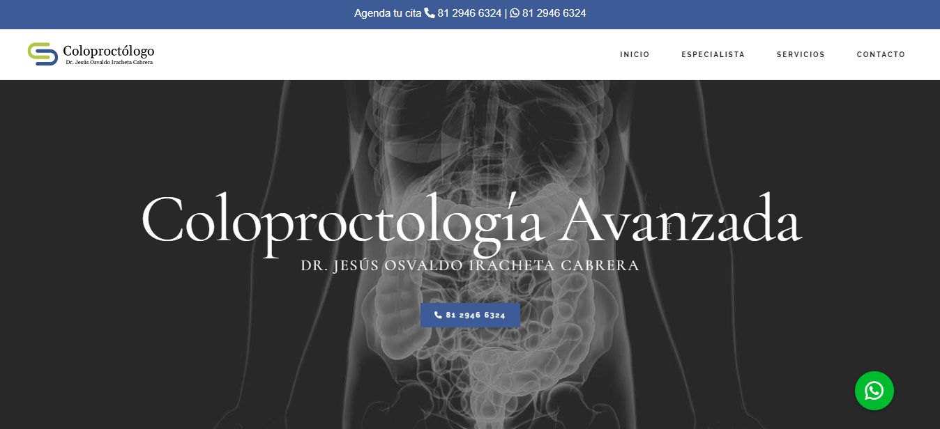 Sitio web de Proctólogo en Monterrey – Dr. Jesús Osvaldo Iracheta Cabrera
