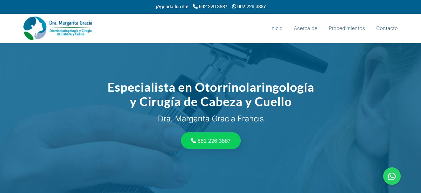 Sitio web de Otorrinolaringologo en Hermosillo – Dra. Margarita Gracia