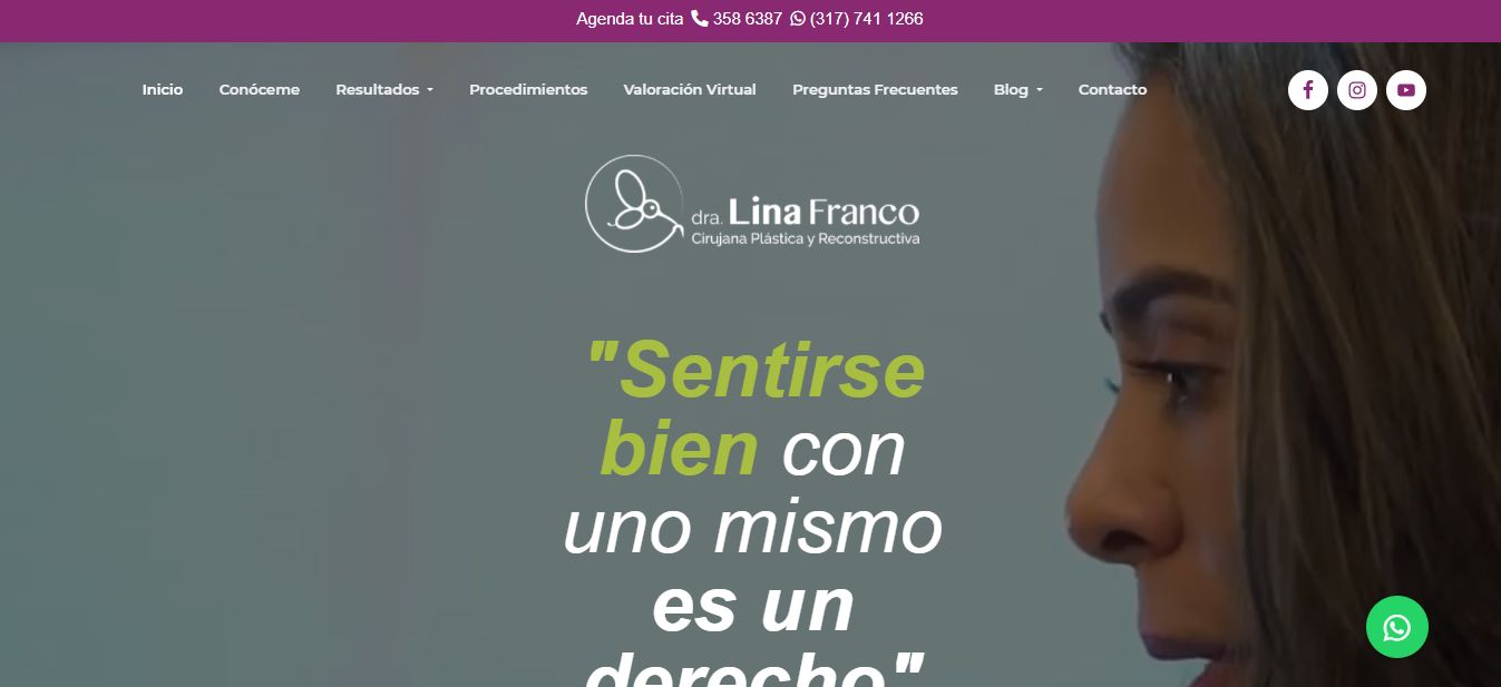 Sitio web de Cirujano plástico en Bogotá – Dra. Lina Franco