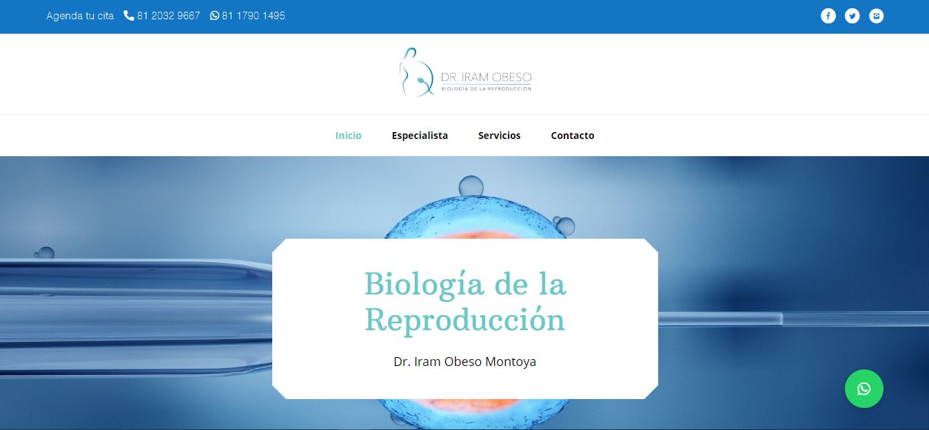 Sitio web de Dr. Iram Obeso