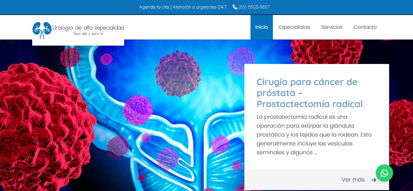 Sitio web de Urología de Alta Especialidad