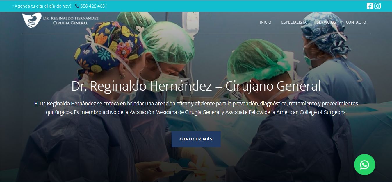 Sitio web de Dr. Reginaldo Hernández – Cirujano General