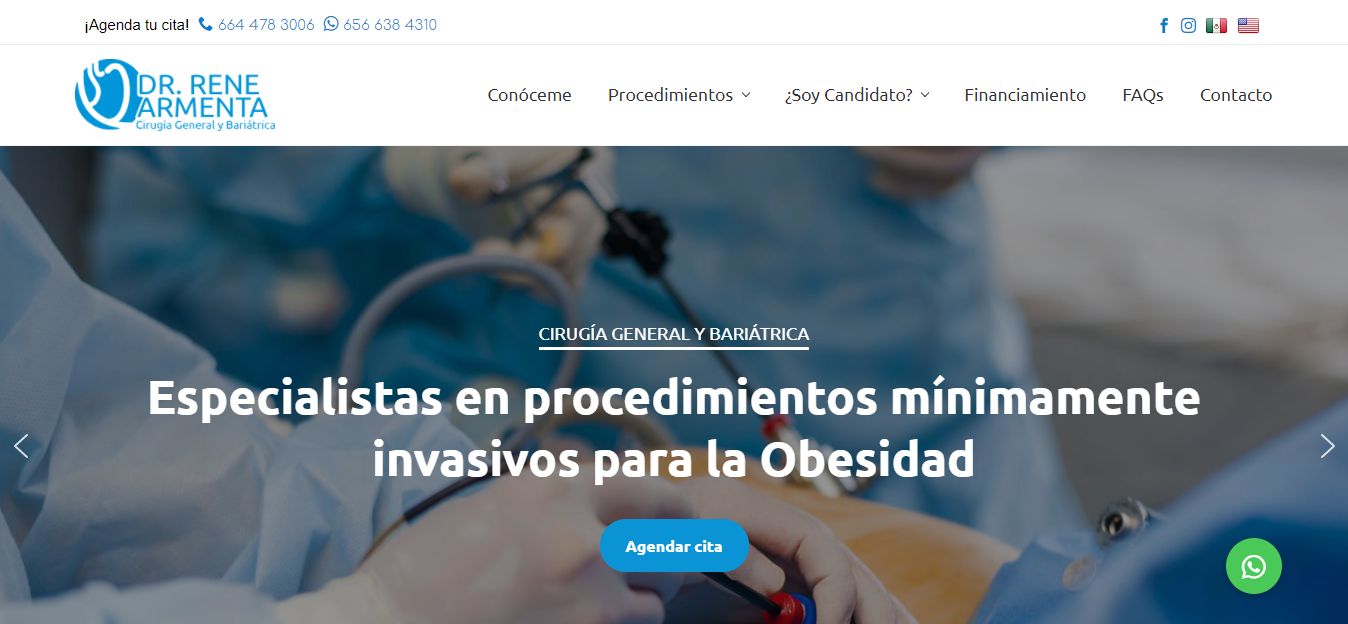 Sitio web de Dr. Rene Armenta – Cirugía General y Bariátrica