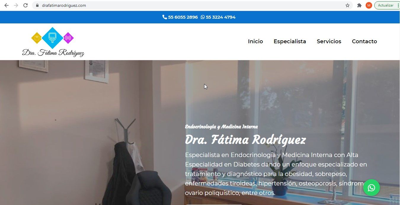Sitio web de Especialista en diabetes en CDMX – Dra. Fátima Rodríguez