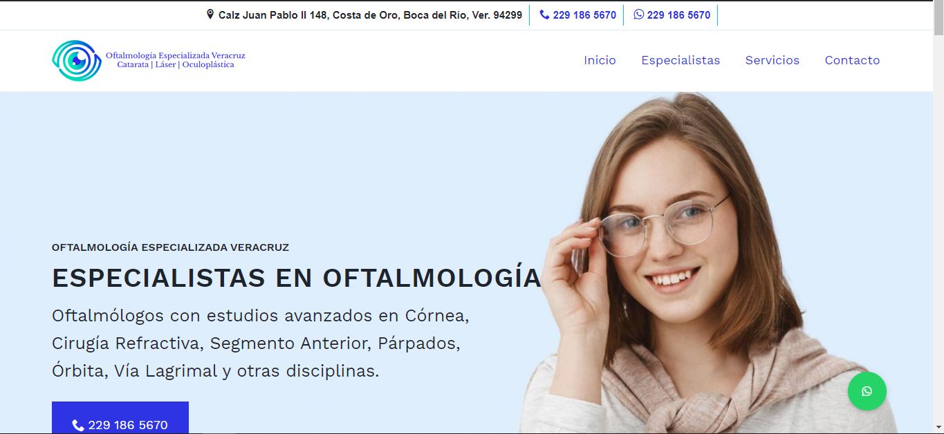 Sitio web de Oftalmólogos en Veracruz – Oftalmología Especializada Veracruz