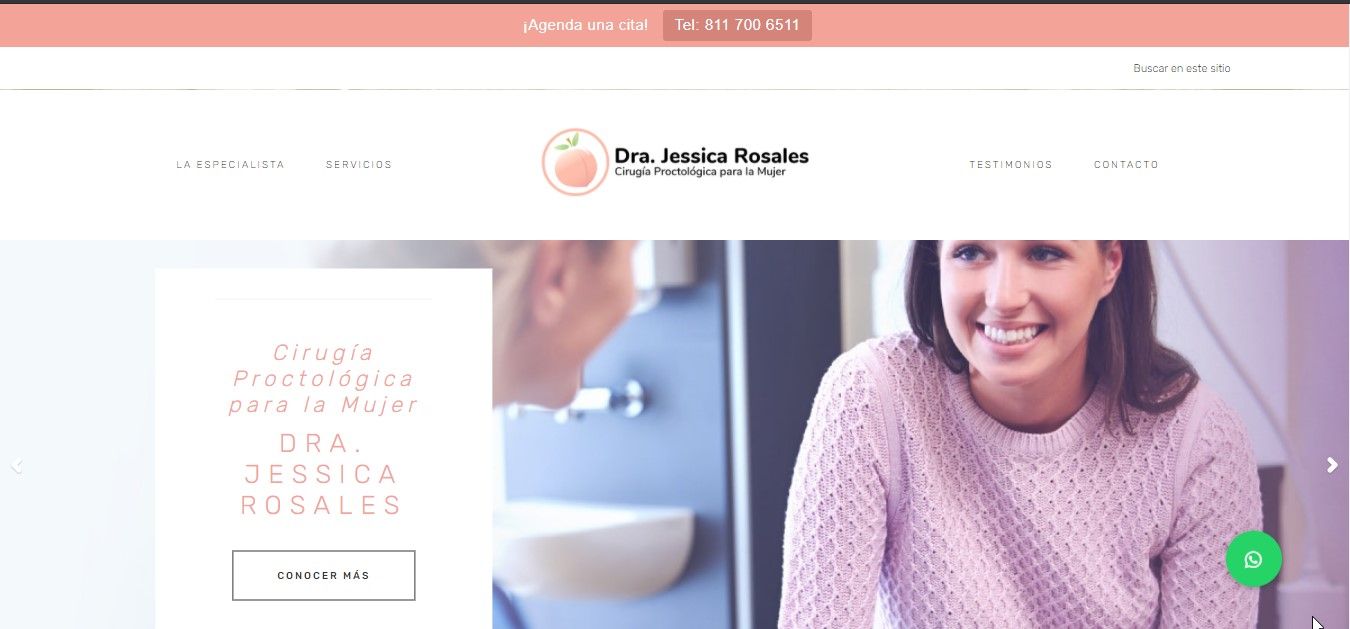 Sitio web de Dra. Jessica Rosales Ramirez – Proctóloga en Monterrey