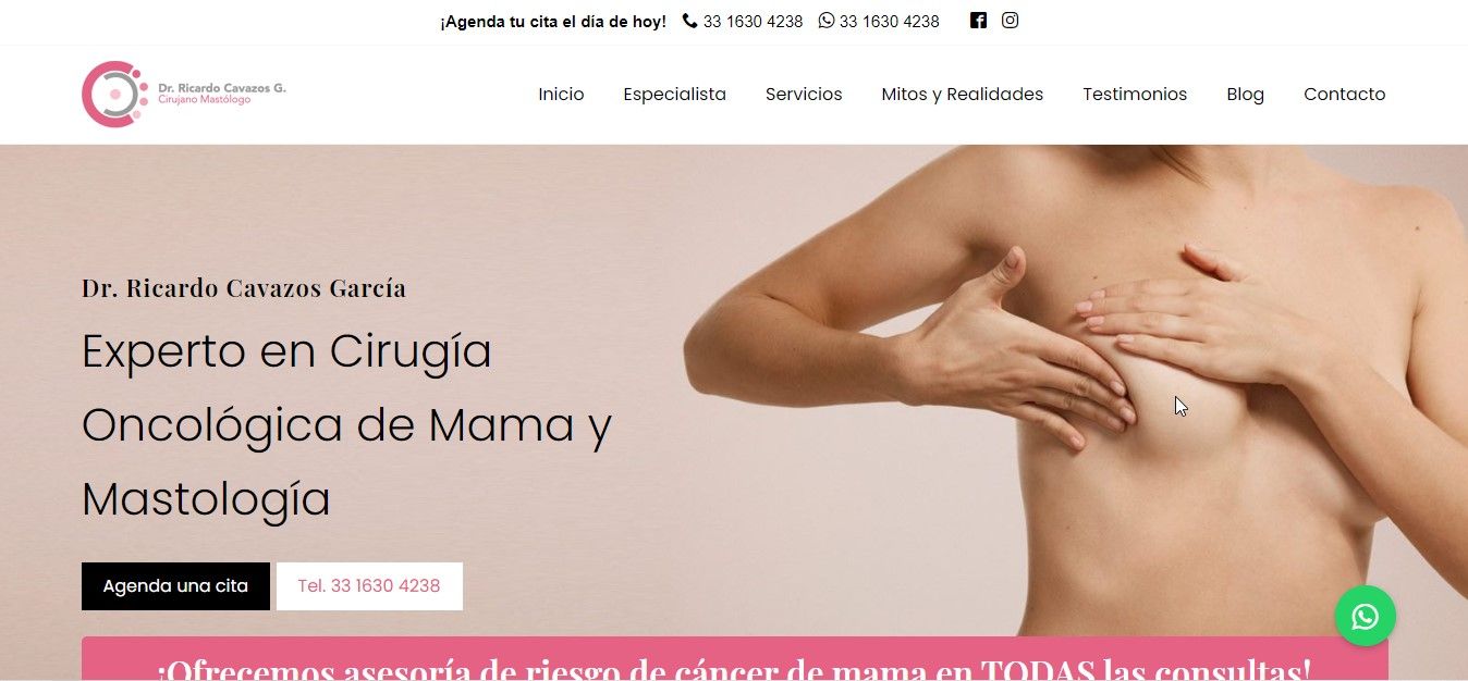 Sitio web de Dr. Ricardo Cavazos G. – Cirujano Mastólogo