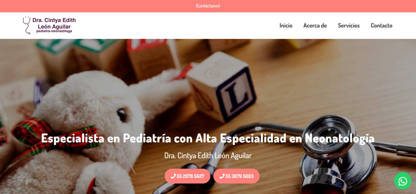 Sitio web de Pediatras en CDMX – Dra. Cintya Edith León Aguilar