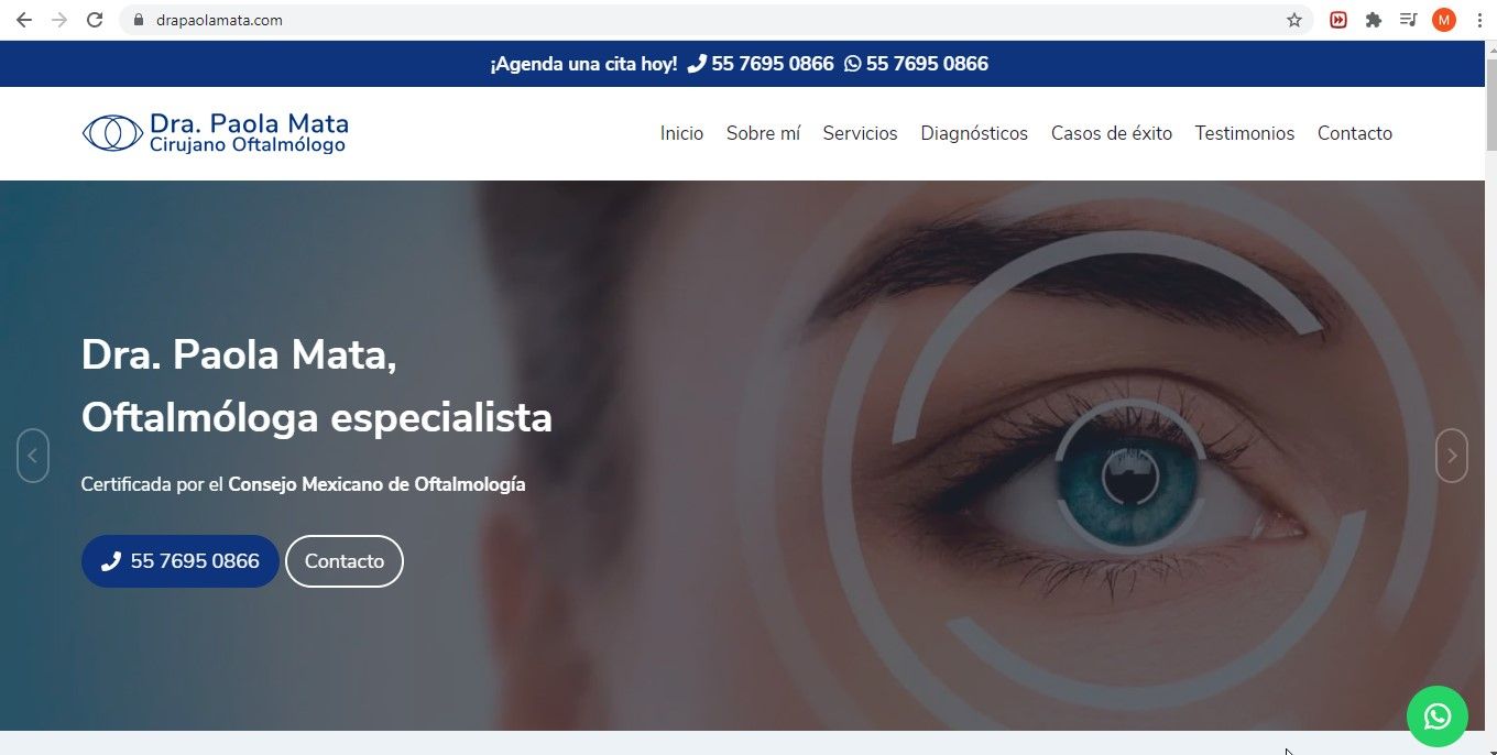 Sitio web de Oftalmólogo en Coacalco – Dra. Paola Ozcevely Mata Rodriguez