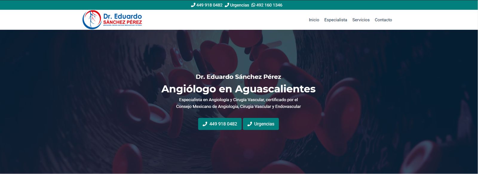 Sitio web de Angiólogo en Aguascalientes – Dr. Eduardo Sánchez Pérez