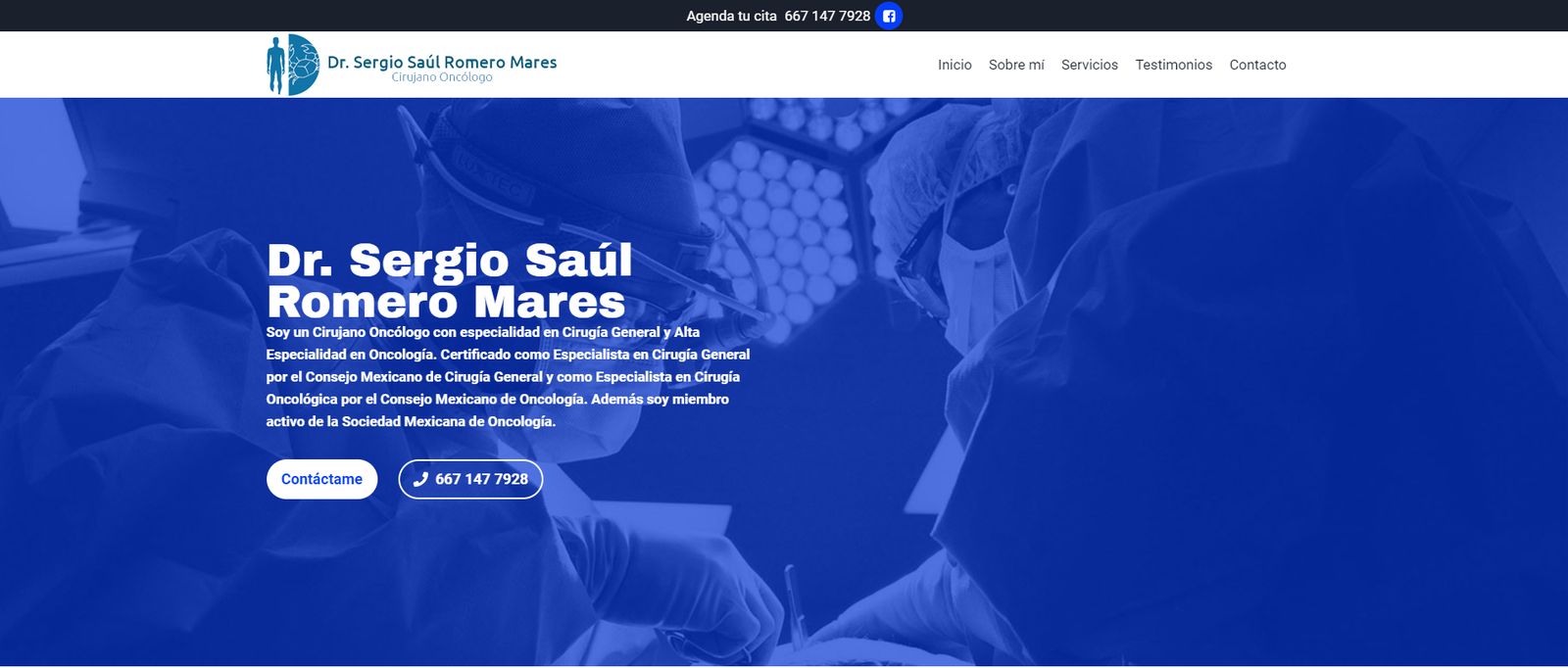 Sitio web de Oncólogo en Culiacán – Dr. Sergio Saúl Romero Mares