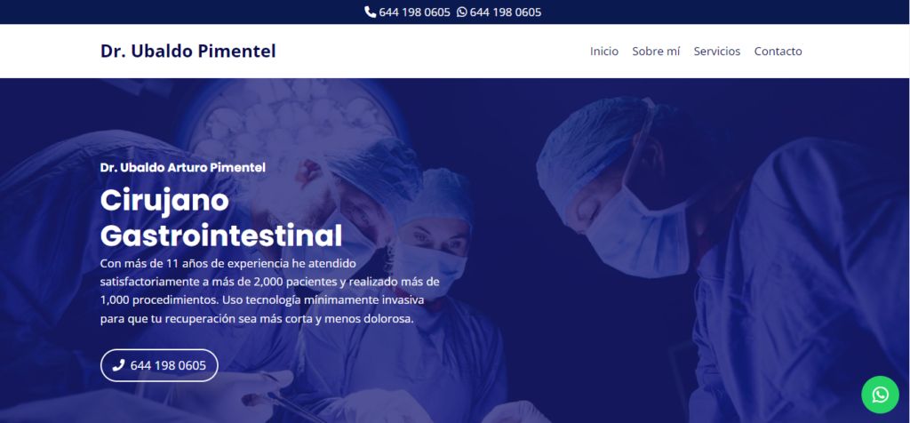 Sitio web de Dr. Ubaldo Pimentel – Cirujano Gastrointestinal en Cd. Obregón