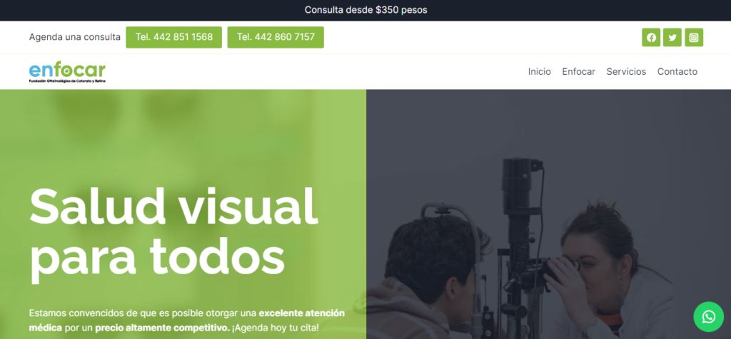 Sitio web de Enfocar