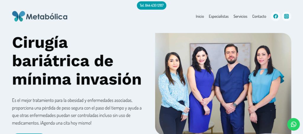 Sitio web de Metabolica – Cirugía Bariátrica y Metabolismo Saltillo