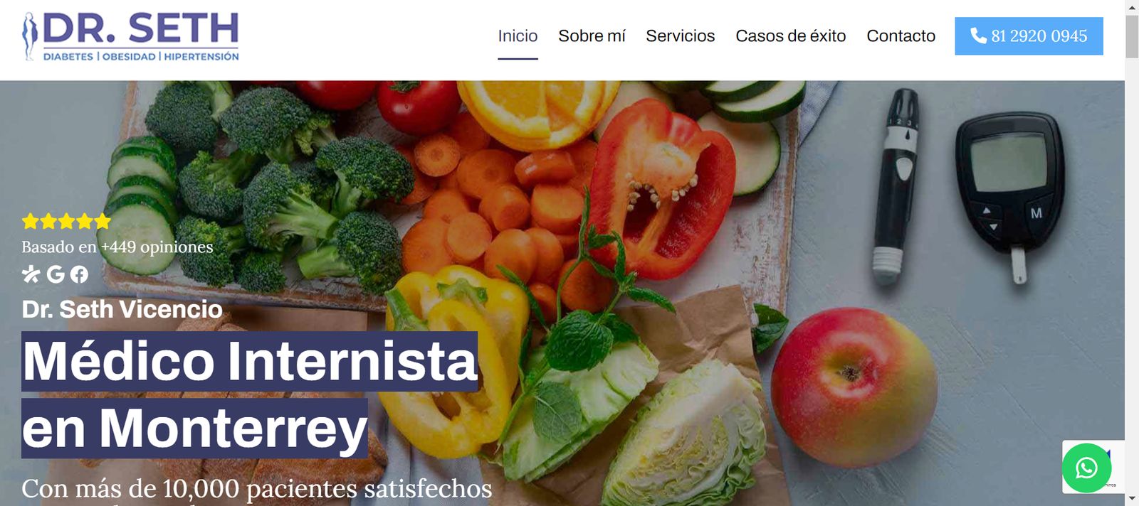 Sitio web de Dr. Seth Amisadai Vicencio Gtz – Médico Internista en Monterrey