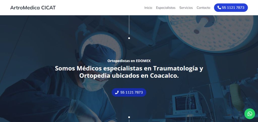 Sitio web de Ortopedistas en Edomex – ArtroMedica CICAT