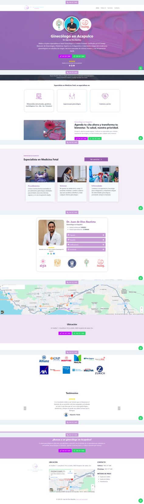 Sitio web de Ginecólogo en Acapulco