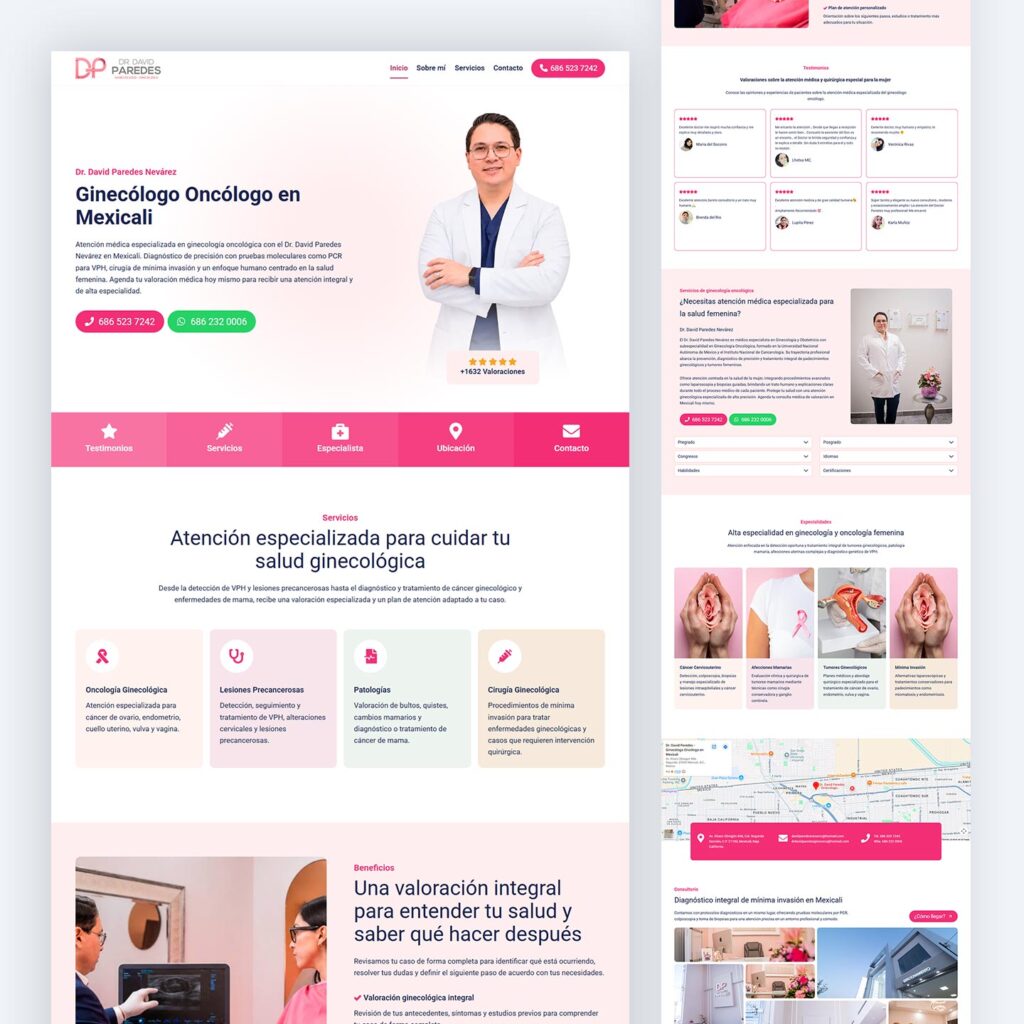 Sitio web de Ginecólogo Oncólogo en Mexicali – Dr. David Paredes
