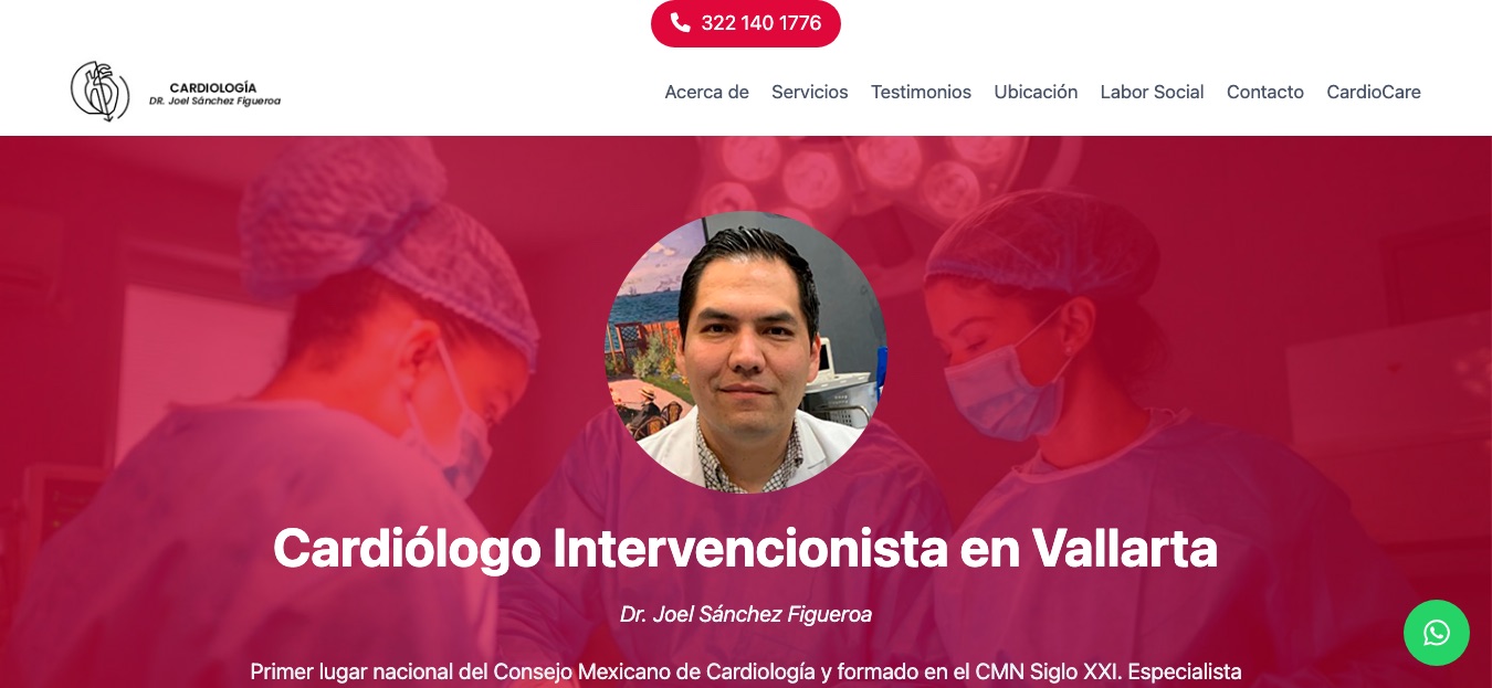 Sitio web de Cardiólogo Intervencionista en Vallarta – Dr. Joel Sánchez Figueroa